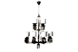(688-12) 8+4 KOLLU TASLI AVIZE 94x145cm KOYU ANTİK - KERVAN