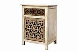 KOMODIN 1 CEK 1 KAP KREM-S.KAHVE 55x40x76cm 7133-6437-TK-9059-12355-TK-012519-TK-013383 - HSH-KRVN ORTAK