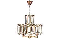 771-53 KUBBELİ CAMLI AVİZE 53cm KOYU ANTİK - KERVAN