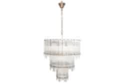 784-60 CIZGILI CAMLI AVİZE 60cm KOYU ANTİK - KERVAN