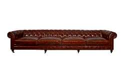 880A-AB-403 CHESTER DERİ KOLTUK DÖRTLÜ KAHVE 94x403x79cm - KOLTUK DÖRTLÜ