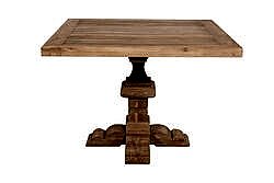 AGRON YEMEK MASASI KARE TEAK 110x110x78cm - KERVAN