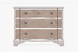 ALCOVE ŞİFONYER KREM-KAHVE 3 ÇEKMECE 46x91x75cm 321148-2801 - KERVAN