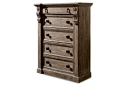 ARCH SALVAGE ŞİFONYER 5 ÇEKMECE KAHVE 51x116x148cm 233150-2802 - KERVAN