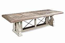 ARCH SALVAGE YEMEK MASASI AÇILIR KAHVE 116,80x280x(345)x76cm 233221-2802TP-BS - KERVAN
