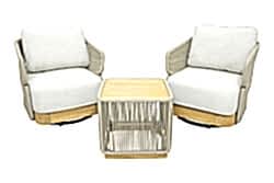 CS150 BORA FİSKOS SET 2 SANDALYE+SEHPA 69x77x69-50x50x50cm - KERVAN