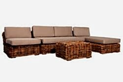 DC151016 KOSE KOLTUK+SEHPA 75x272x105cm - KERVAN