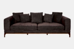 LİDO ÜÇLÜ KOLTUK KAHVE 95x235x83cm ( MİLANO 5005) - KERVAN