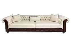 LUCA DORTLU KOLTUK CHESTER KAPITONELI BEJ 100x275x80cm (COSMIC B 21541-04) - KERVAN