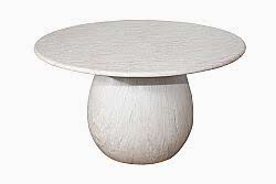 MERMER YUVARLAK YEMEK MASASI BEJ 135x135x76cm (#MKT13) - KERVAN