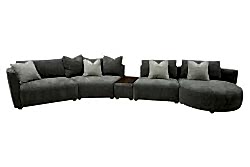 MODICA KÖŞE KOLTUK KAHVE 130x400x87cm (MONTARO 24294-15) - KERVAN