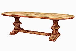 MONAKO OVAL YEMEK MASASI TEAK 100x220x79cm - KERVAN