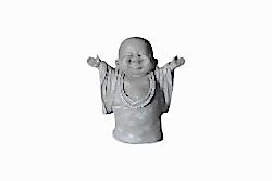NEŞELİ BUDA ŞEMSİYE AYAĞI HYK1101 25x26x27 cm GRİ - DEKORATİF OBJE