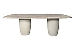OLİVE YEMEK MASASI BEJ MERMER 110x240x76cm DT239126_BGL - KERVAN