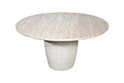 OLİVE YUVARLAK YEMEK MASASI BEJ MERMER 150x150x76cm DT239127_BGL - KERVAN