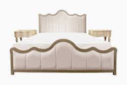 PEARL YATAK+2 KOMODİN KREM 180x200cm (TISAGE) - KERVAN