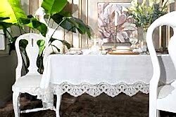 RANOSSE MASA ÖRTÜSÜ KREM 180x320cm - MASA ÖRTÜSÜ