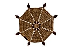 RAYONA YUVARLAK SUPLA NATUREL-KAHVE 45cm - HOME SWEET HOME