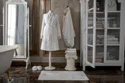 ROSE PERLA BORNOZ EKRU S/M BEDEN - HOME SWEET HOME