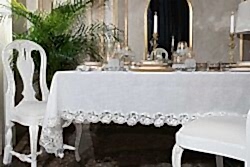 ROSE PERLA MASA ORTUSU ECRU 160x280cm - MASA ÖRTÜSÜ