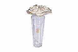 ROSİCA GÜL TAŞLI KOKU ŞİŞESİ 400 CC 15x25 cm KREM-GOLD - HSH-KRVN ORTAK