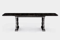 SOMERTON DİKDÖRTGEN YEMEK MASASI GRİ 106x209x(254)x76cm 303220-2840 - KERVAN