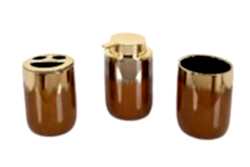 ZYA21036-2 BANYO SET 3'LÜ (SIVI SABUNLUK-DIS FIRCALIK-PAMUKLUK) - 