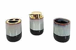 ZYA21036 BANYO SET 3'LÜ (SIVI SABUNLUK-DIS FIRCALIK-PAMUKLUK) - 